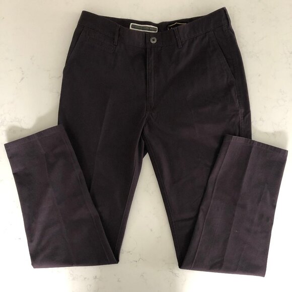 Haggar Heritage Collection Slim Fit Flat Front Cotton Jeans Purple Sz 36X34 NWT - Picture 1 of 15